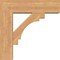 Ekena Millwork Merced Block Smooth Bracket w/ Offset Brace, Western Red Cedar, 7 1/2"W x 26"D x 26"H BKT0806X26X26MRC05SWR - alternate 4
